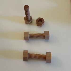 Wood screw toy